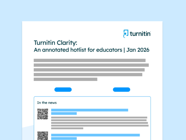 Turnitin Clarity: An annotated hotlist for educators | Jan 2026