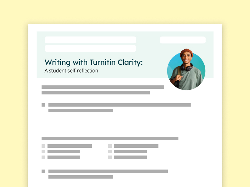 Student self-reflection on writing with Turnitin Clarity